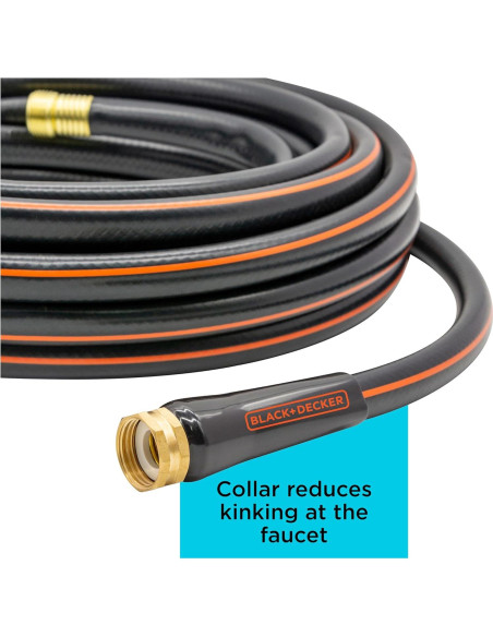 Manguera de Jardín Decker Negra 15.24 m 4 Capas 300 PSI