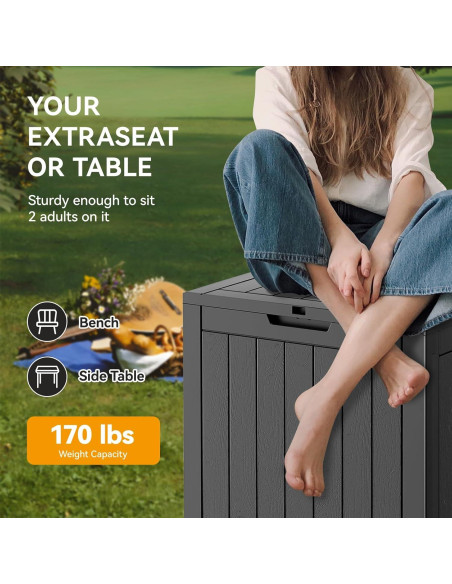 Caja de Almacenamiento Exterior WTFGO 117.35L Impermeable Negra