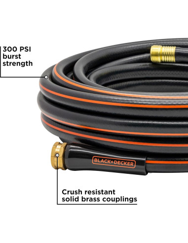 Manguera de Jardín Decker Negra 15.24 m 4 Capas 300 PSI