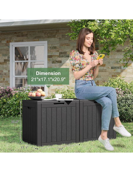 Caja de Almacenamiento Exterior WTFGO 117.35L Impermeable Negra