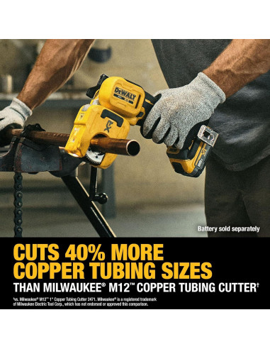 Cortador de Tubos de Cobre DEWALT 20V MAX XR 31.75 mm