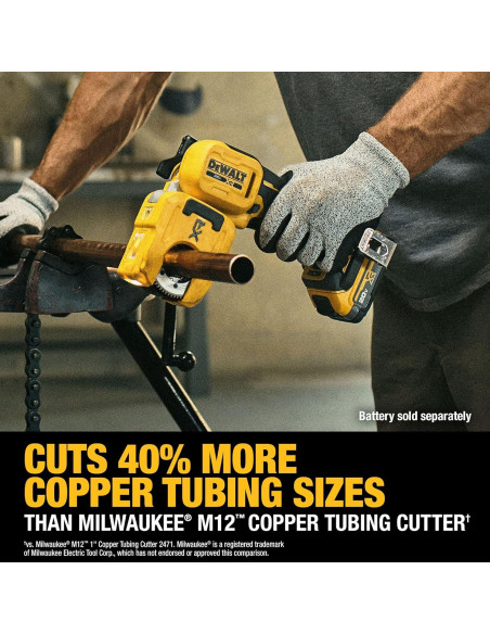 Cortador de Tubos de Cobre DEWALT 20V MAX XR 31.75 mm