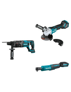 Makita Martillo Rotativo 18V LXT 7/8" SDS-Plus y Amoladora 4-1/2"