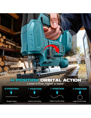 Sierra de calar inalámbrica Ecarke 18V sin escobillas 3000 RPM