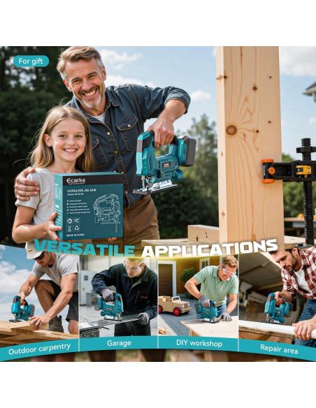 Sierra de calar inalámbrica Ecarke 18V sin escobillas 3000 RPM