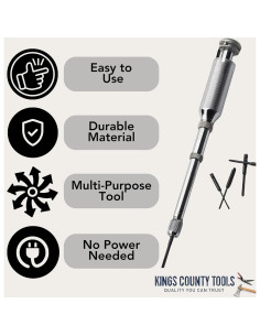 Taladro Manual Yankee Kings County Tools 22.86 cm con 8 Brocas 2