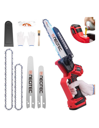 Mini Motosierra Eléctrica NEOTEC 6'' y 8'' Compatible Milwaukee M18