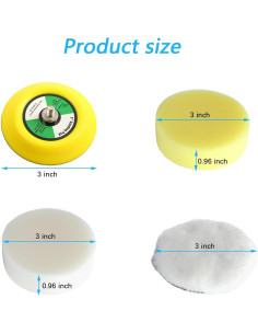 Kit de Almohadillas de Pulido Trsobi 49-36-2438 Compatible Milwaukee 2