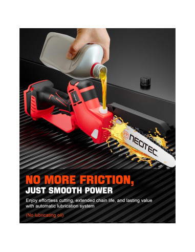Mini Motosierra Eléctrica NEOTEC 6'' y 8'' Compatible Milwaukee M18