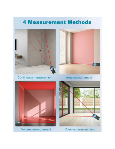 Medidor Láser RockSeed S7-50 de 50.29 Metros con 2 Niveles