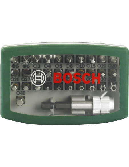 Juego de Puntas de Destornillador Bosch 32 Pcs Verde