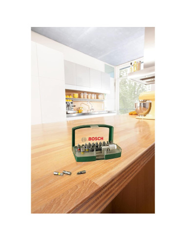 Juego de Puntas de Destornillador Bosch 32 Pcs Verde