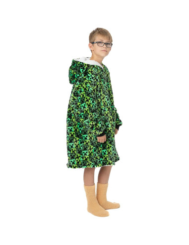 Sudadera con Capucha Grande Minecraft Creeper Niños Verde