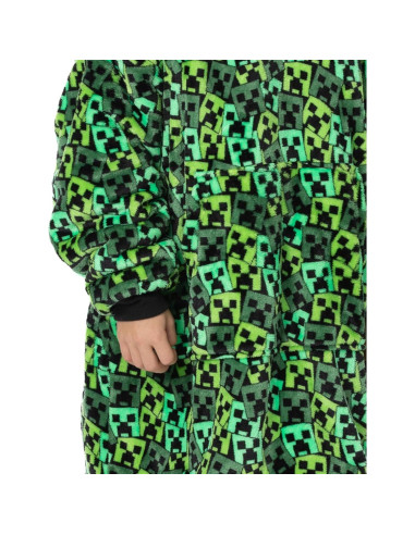 Sudadera con Capucha Grande Minecraft Creeper Niños Verde