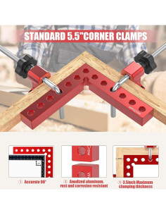 Abrazaderas de esquina WenCrew 4 Pack 90 grados aluminio 13.97 cm 2