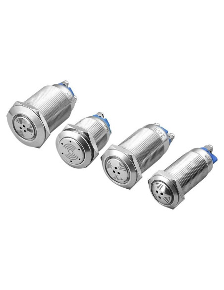 Zumbador LED Metal Pulsante KGFCE 16mm 3-6V Banda Roja