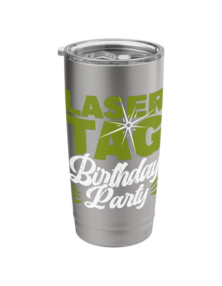 Vaso Aislado de Acero Inoxidable 20 oz Favores de Fiesta Laser Tag