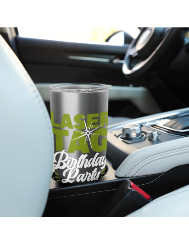 Vaso Aislado de Acero Inoxidable 20 oz Favores de Fiesta Laser Tag
