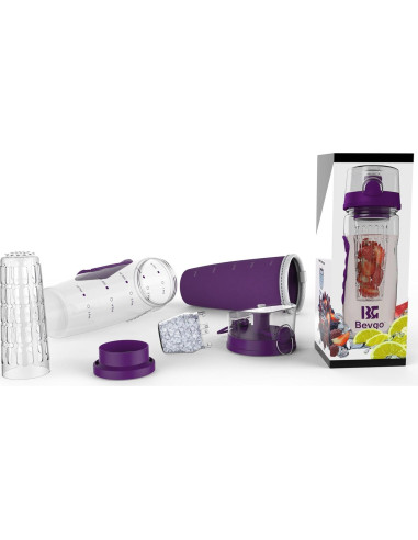 Botella Infusora Bevgo 0.95L con Bola de Hielo y Tapa Abatible