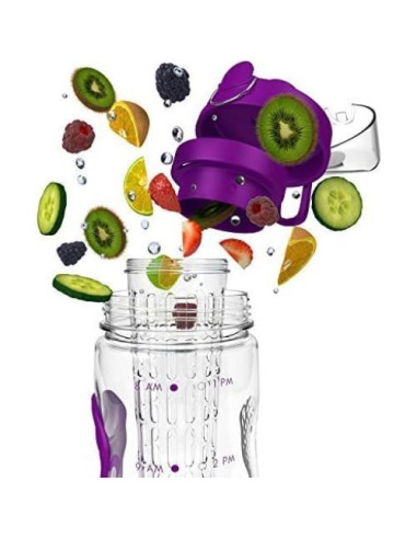 Botella Infusora Bevgo 0.95L con Bola de Hielo y Tapa Abatible