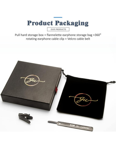 Cable de Reemplazo para Auriculares GUCraftsman 1.2m Grafeno