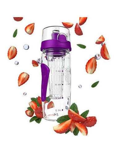 Botella Infusora Bevgo 0.95L con Bola de Hielo y Tapa Abatible