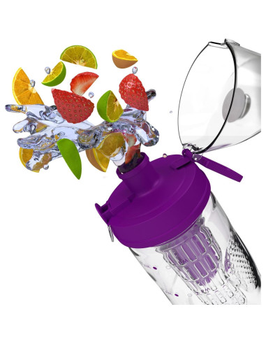 Botella Infusora Bevgo 0.95L con Bola de Hielo y Tapa Abatible