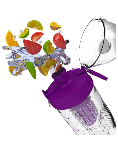 Botella Infusora Bevgo 0.95L con Bola de Hielo y Tapa Abatible