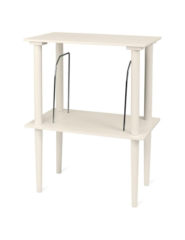 Soporte de Registro de Madera Victrola VA-30-WHT - Almacena 50 Discos