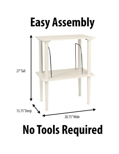 Soporte de Registro de Madera Victrola VA-30-WHT - Almacena 50 Discos