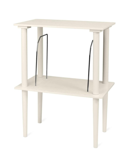 Soporte de Registro de Madera Victrola VA-30-WHT - Almacena 50 Discos