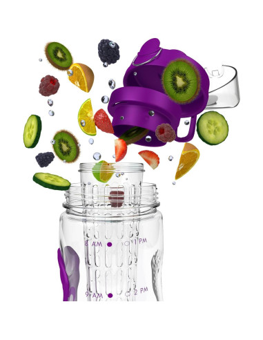 Botella Infusora Bevgo 0.95L con Bola de Hielo y Tapa Abatible