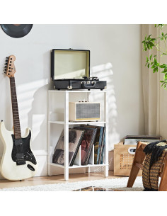 Soporte para Vinilos LELELINKY Blanco 3 Niveles 100 Álbumes 2