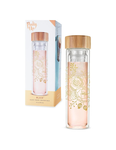 Taza Infusora de Viaje Pinky Up Blair 0.47L Doble Pared Ramo