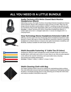 Auriculares Cerrados Audio-Technica ATH-M40x + Accesorios 2