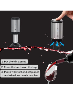 Tapón de Vino Eléctrico KUBEDIN con Bomba de Vacío Automática 2