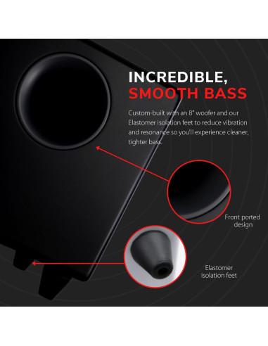 Subwoofer Audioengine S8 250W 8" Con Cable Negro