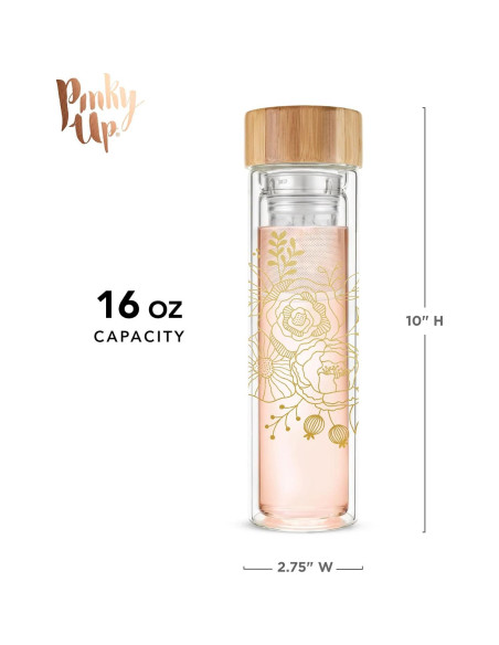Taza Infusora de Viaje Pinky Up Blair 0.47L Doble Pared Ramo