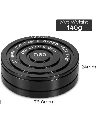 Luz Estroboscópica Nobsound D60 con Disco Tacómetro para Tocadiscos