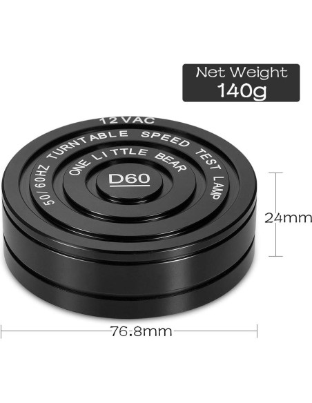 Luz Estroboscópica Nobsound D60 con Disco Tacómetro para Tocadiscos