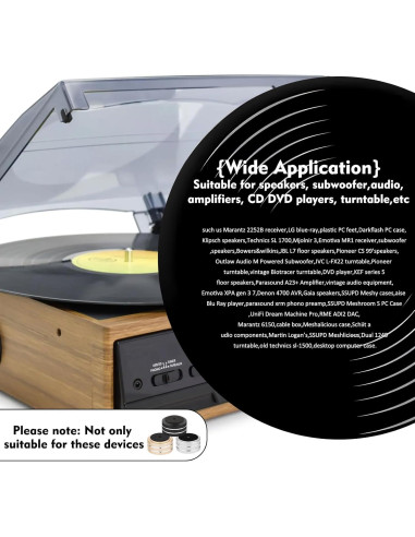 Pies de Aislamiento de Aluminio Monosaudio 40x20mm 4Pcs