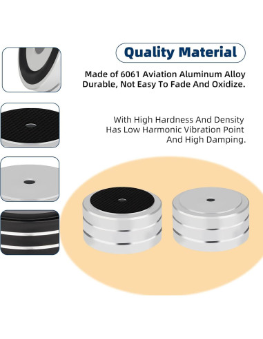 Pies de Aislamiento de Aluminio Monosaudio 40x20mm 4Pcs