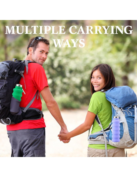 Botellas de Agua Plegables Lallisa 4 Pcs 0.5L Silicona