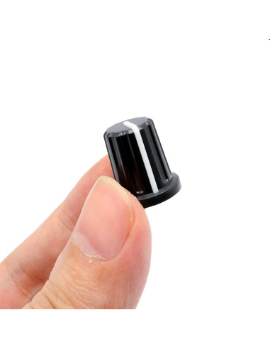10 Perillas de Control de Potenciómetro D 6mm ZXUEZHENG Negro