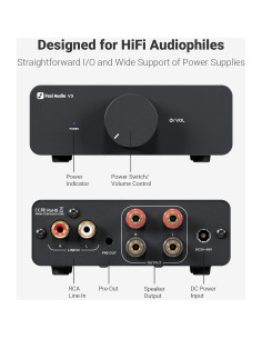 Amplificador Estéreo Fosi Audio V3 600W 48V 2 Canales 2