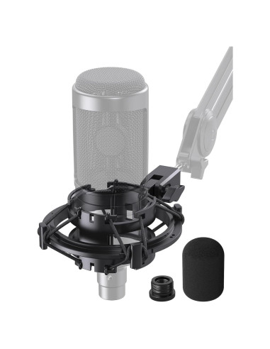 Soporte de micrófono AT2020 con filtro anti-pop y suspensión