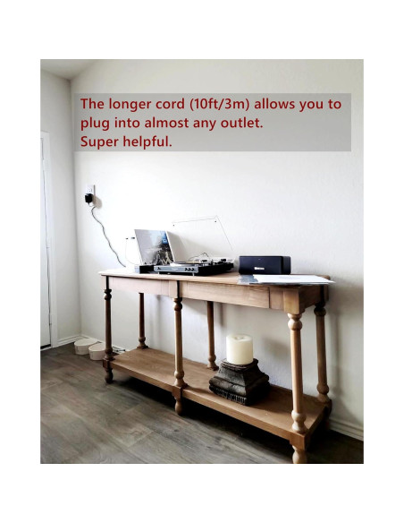 Cable de Alimentación 3m 12V para Tocadiscos Audio Technica