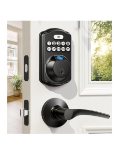 Cerradura Biométrica Veise KS02B con Teclado y 2 Manijas