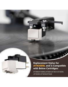 Aguja de Reemplazo Dreyoo ATN3600L para Tocadiscos Audio-Technica 2