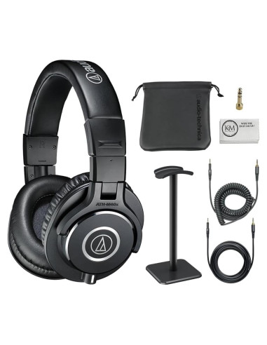 Auriculares de Monitoreo Audio-Technica ATH-M40x + Soporte + Paño